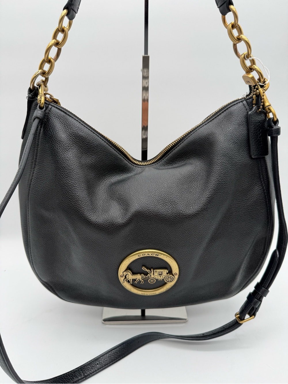 COACH ELLE HOBO 2way BLACK